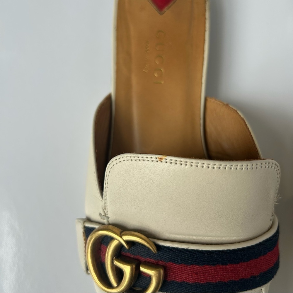 Gucci Peyton White GG Mules size 38 - Picture 9 of 12
